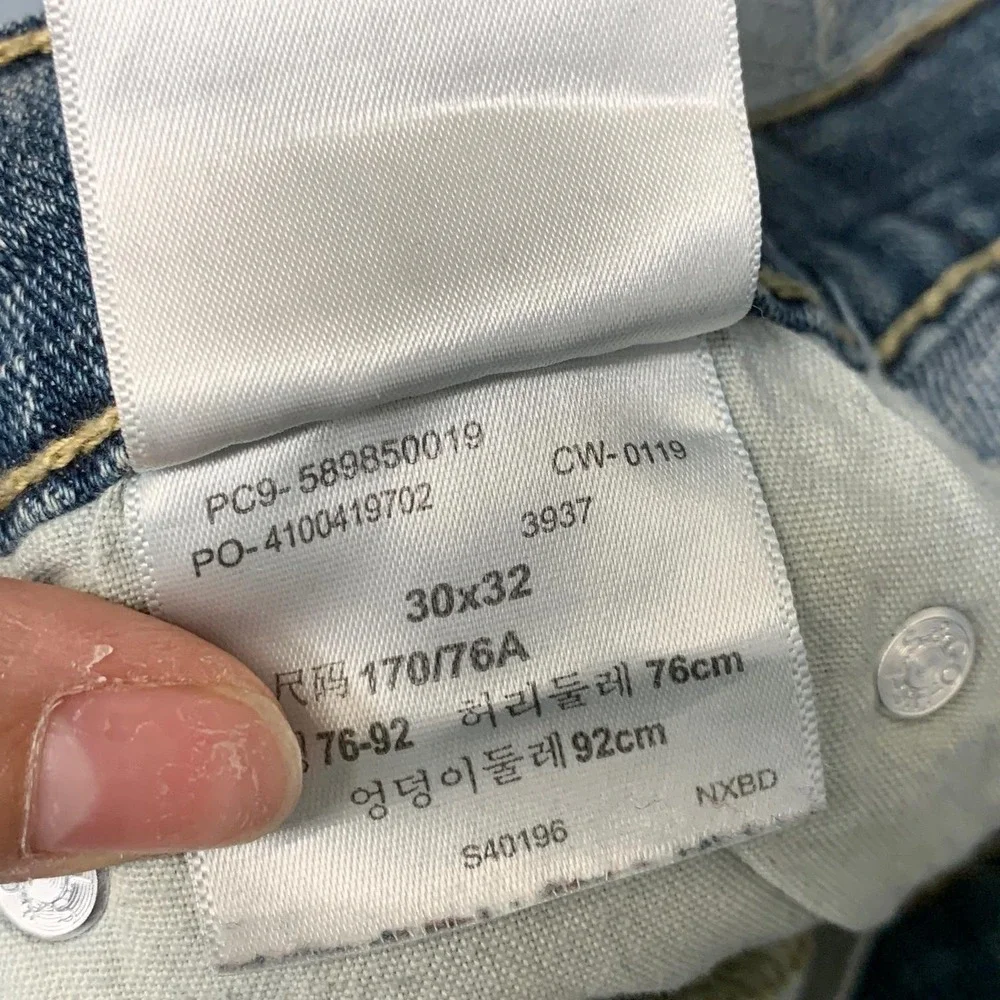 Signature Levi Strauss S61 Relaxed Jeans Mens 30x32 Blue Denim Straight Leg